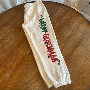 Women’s 'Merry Grinchmas' White Sweatpants